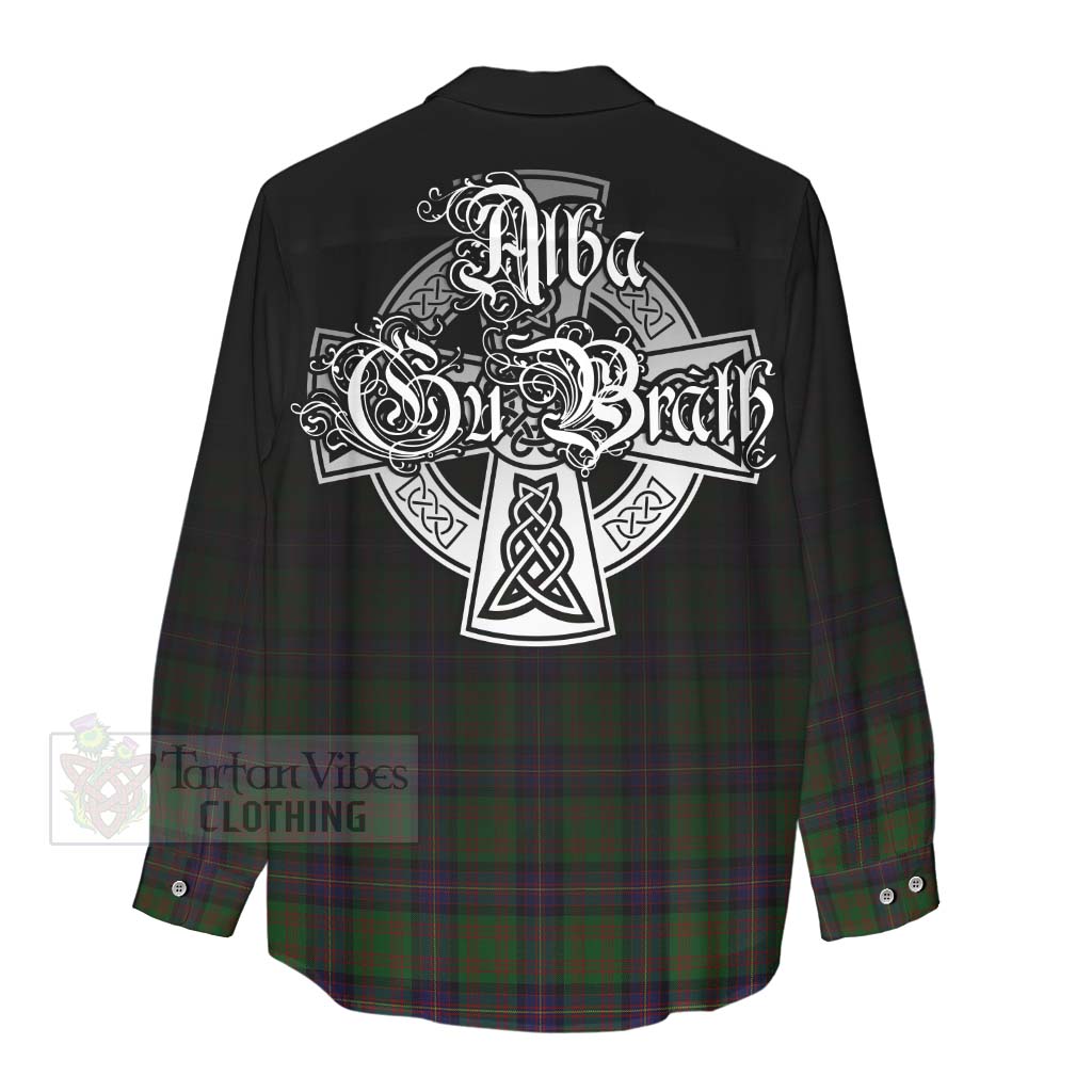 Tartan Vibes Clothing Cochrane Tartan Women's Casual Shirt Featuring Alba Gu Brath Family Crest Celtic Inspired