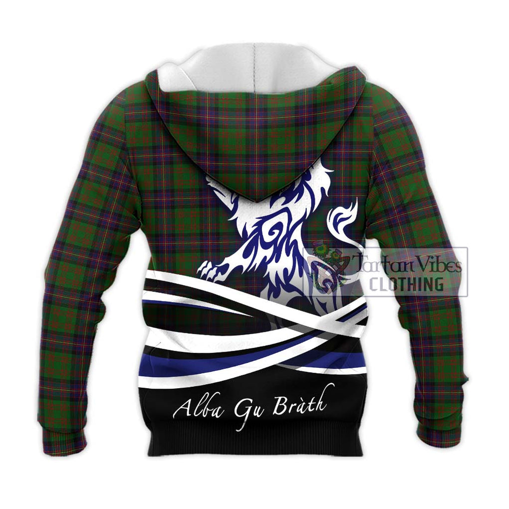 Cochrane Tartan Knitted Hoodie with Alba Gu Brath Regal Lion Emblem - Tartanvibesclothing Shop