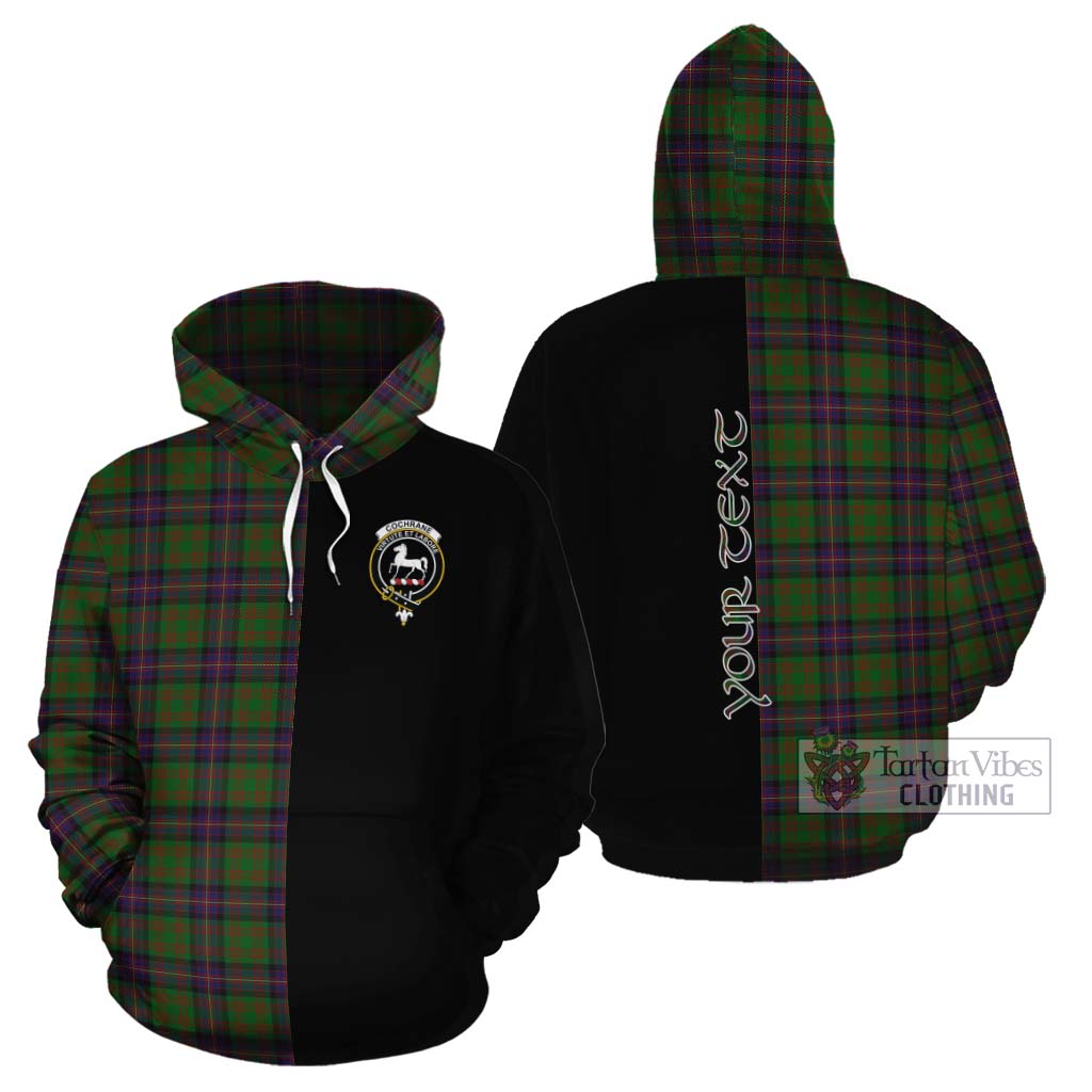 Tartan Vibes Clothing Cochrane Tartan Cotton Hoodie with Family Crest and Half Of Me Style