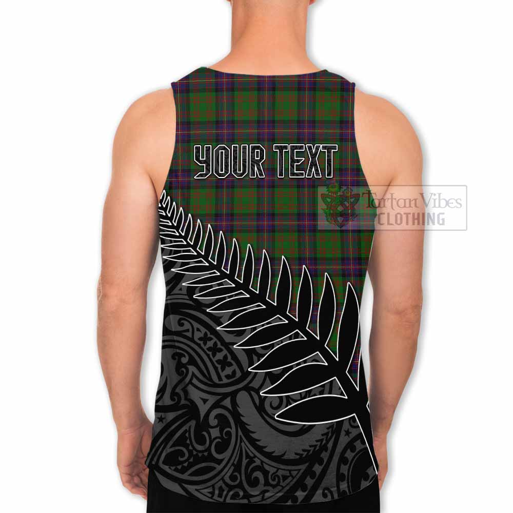 Tartan Vibes Clothing Cochrane Crest Tartan Men's Tank Top with New Zealand Silver Fern Half Style