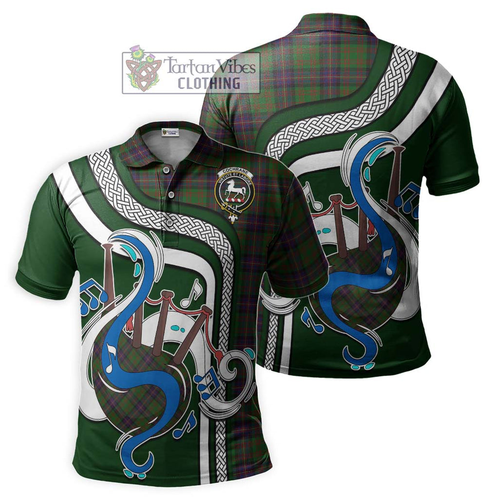 Tartan Vibes Clothing Cochrane Tartan Polo Shirt with Epic Bagpipe Style