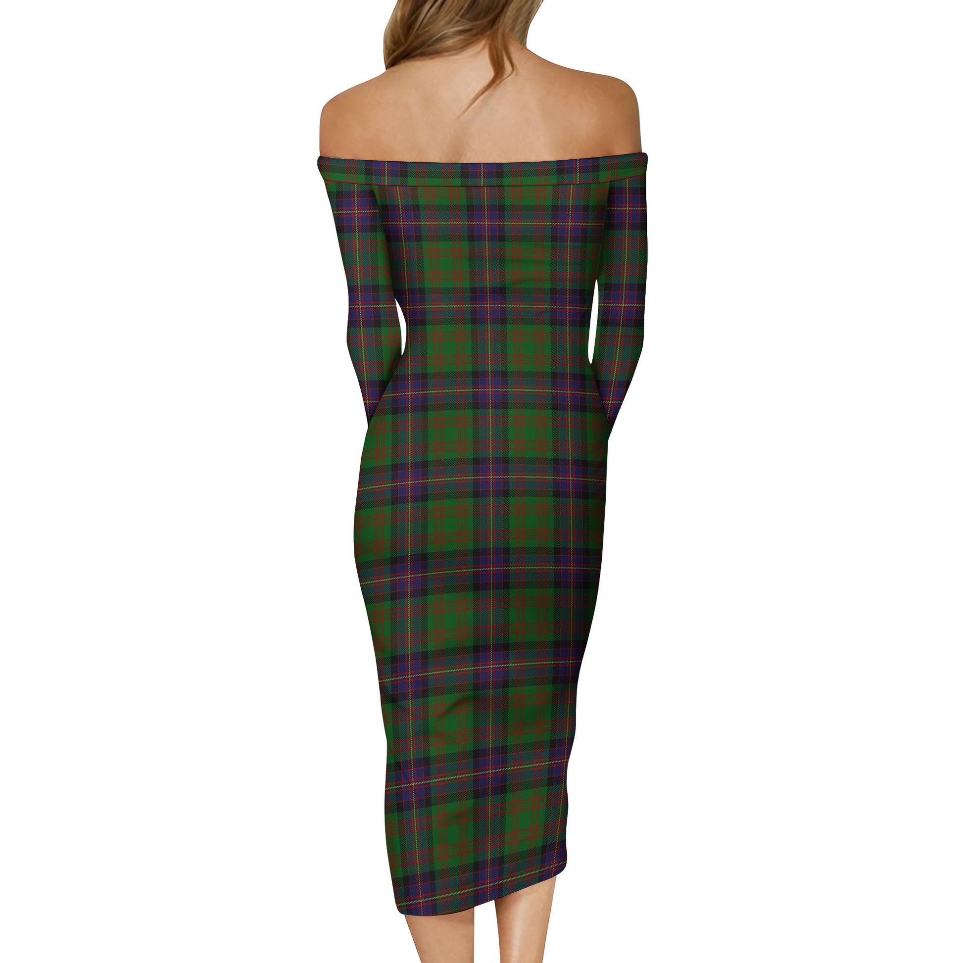 Cochrane Tartan Off Shoulder Lady Dress - Tartanvibesclothing