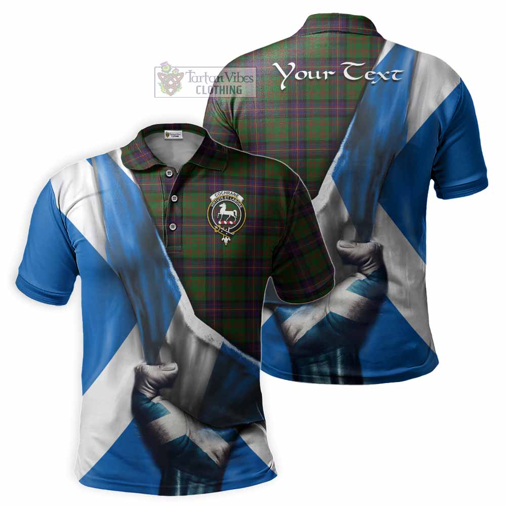 Tartan Vibes Clothing Cochrane Tartan Polo Shirt with Family Crest Scotland Patriotic Style