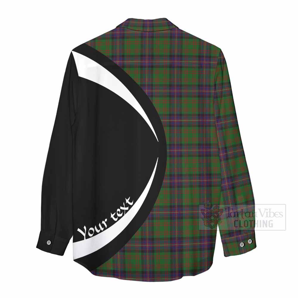 Tartan Vibes Clothing Cochrane Tartan Women's Casual Shirt with Family Crest Circle Style