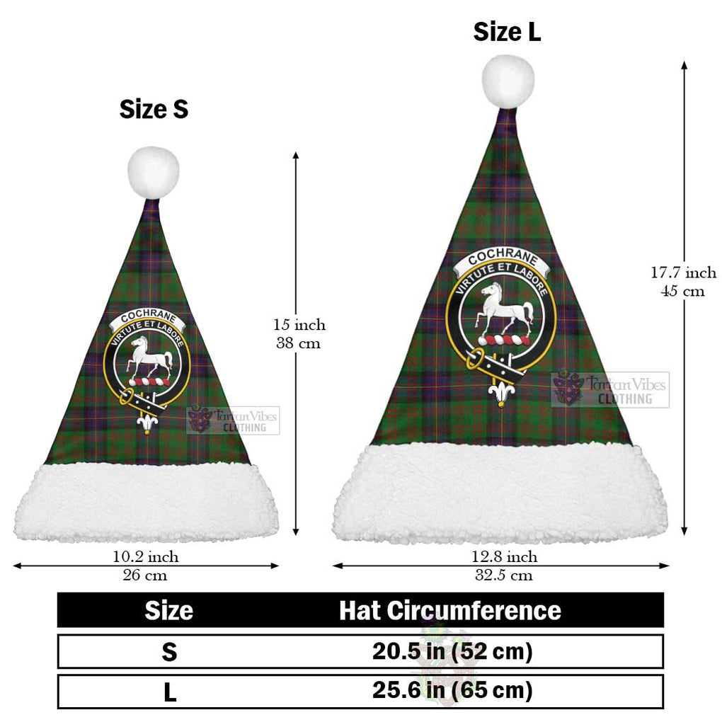 Tartan Vibes Clothing Cochrane Tartan Christmas Santa Hats with Family Crest