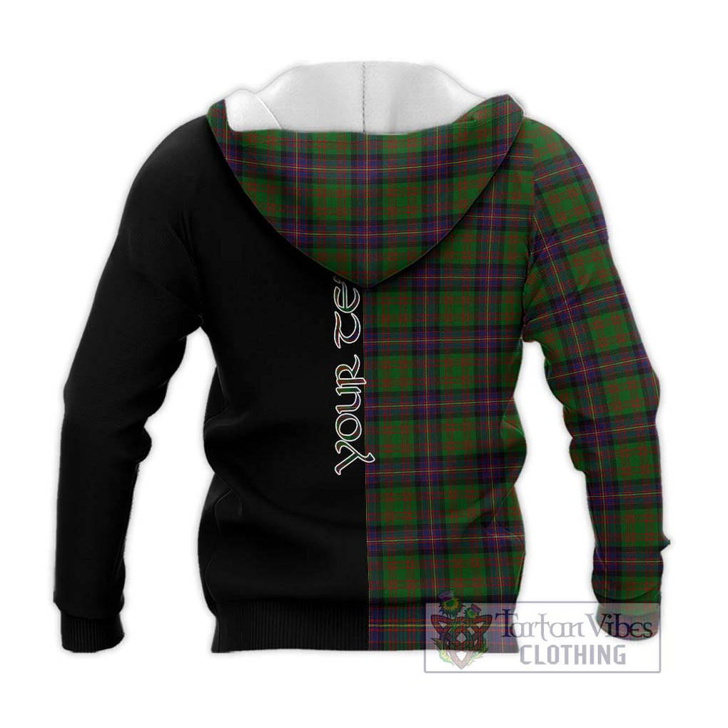 Cochrane Tartan Knitted Hoodie with Family Crest and Half Of Me Style - Tartanvibesclothing Shop