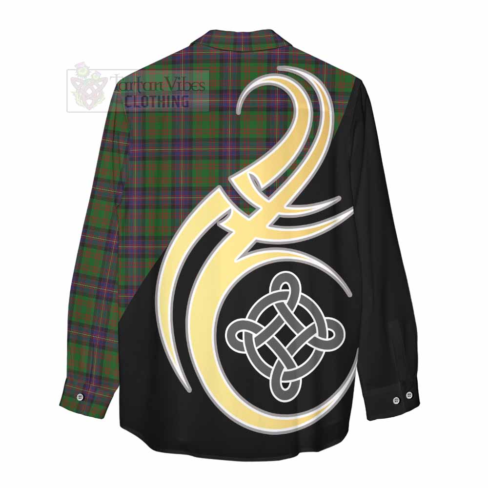 Tartan Vibes Clothing Cochrane Tartan Women's Casual Shirt with Family Crest and Celtic Symbol Style