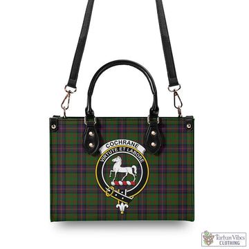Cochrane Tartan Luxury Leather Handbags with Family Crest - Tartan Vibes Clothing