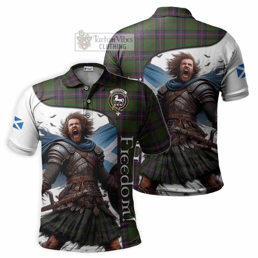 Tartan Vibes Clothing Cochrane Crest Tartan Polo Shirt Inspired by the Freedom of Scottish Warrior