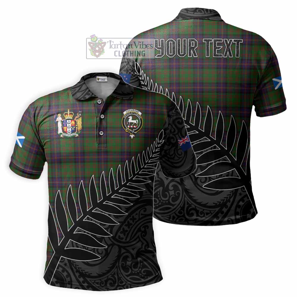 Cochrane Crest Tartan Polo Shirt with New Zealand Silver Fern Half Style