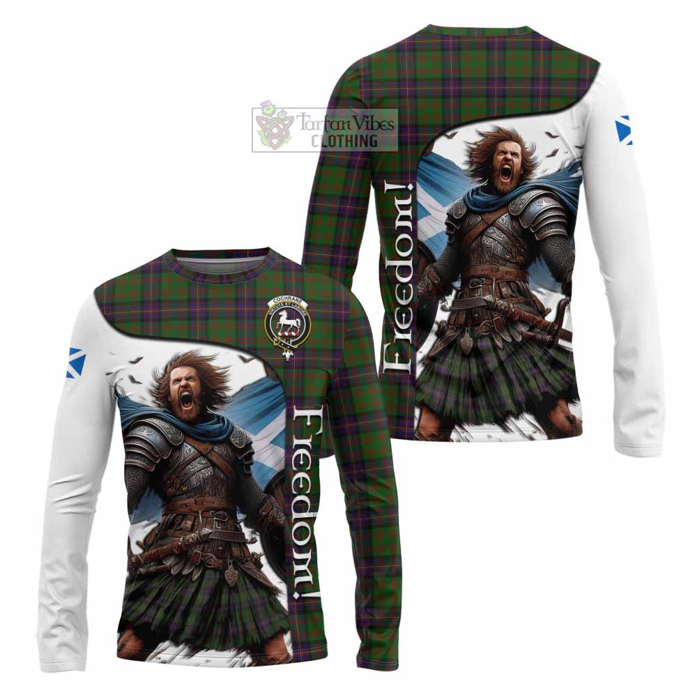 Tartan Vibes Clothing Cochrane Crest Tartan Long Sleeve T-Shirt Inspired by the Freedom of Scottish Warrior