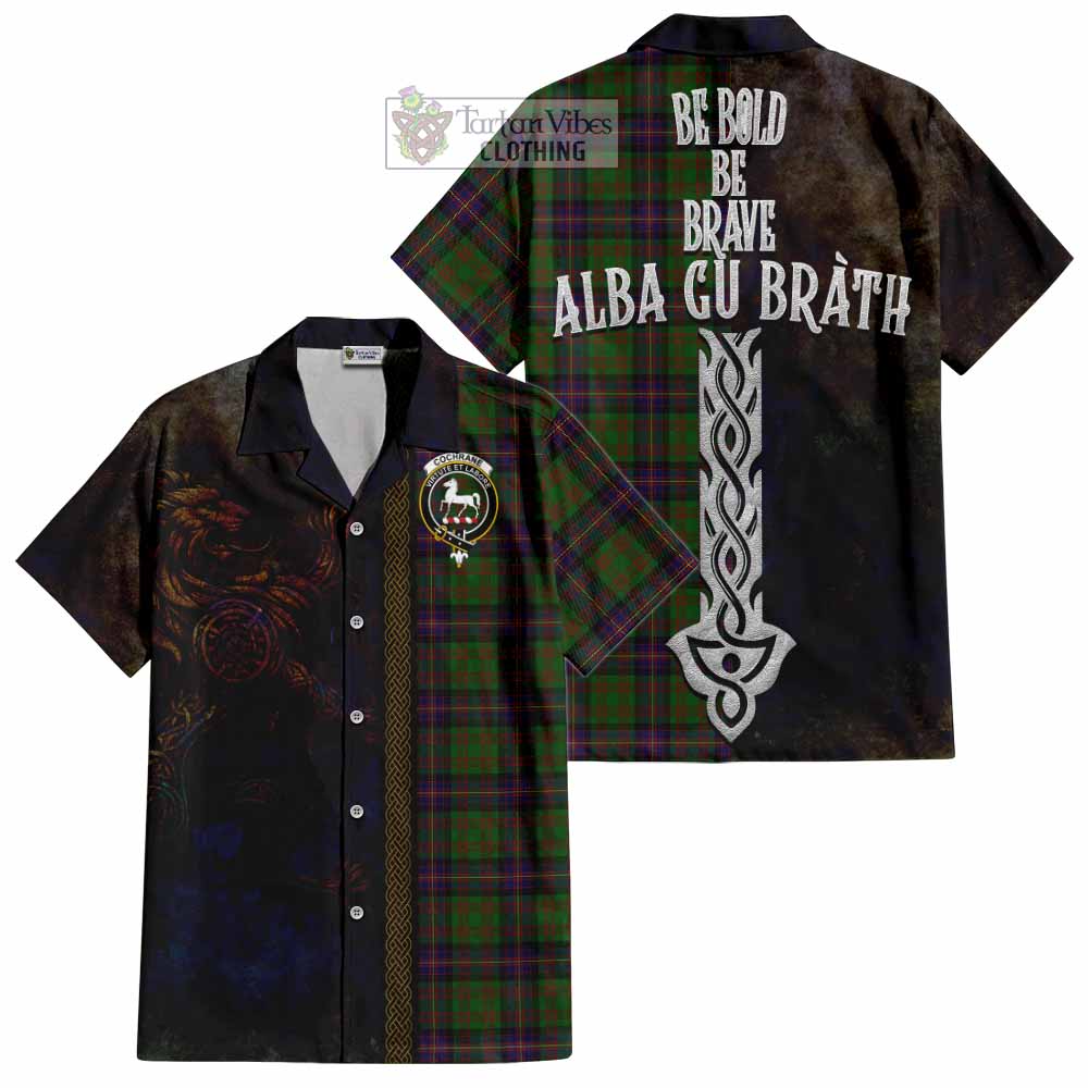 Cochrane Tartan Family Crest Hawaiian Shirt Alba Gu Brath Be Brave Lion Ancient Style - Tartan Vibes Clothing