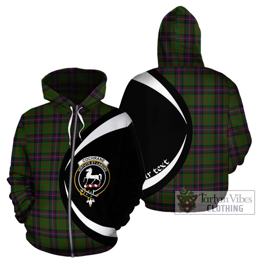 Tartan Vibes Clothing Cochrane Tartan Hoodie with Family Crest Circle Style