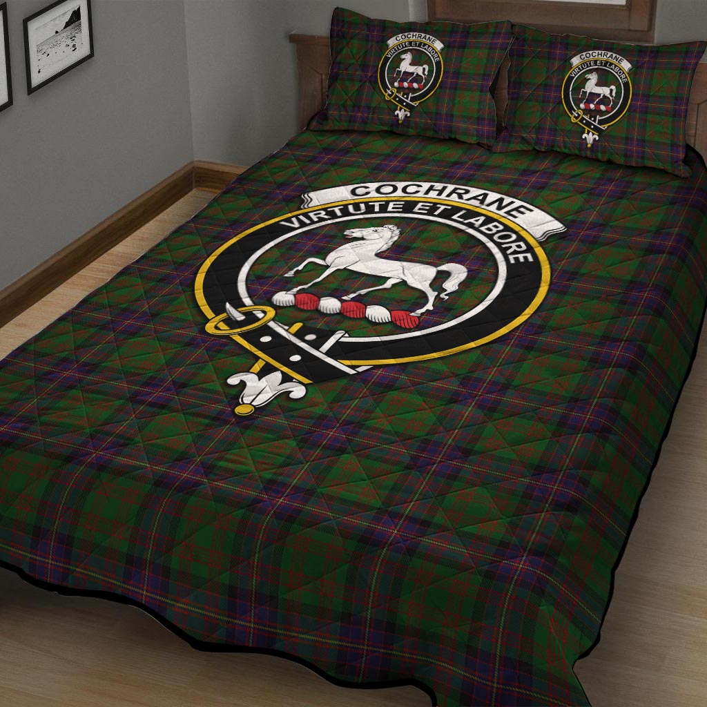 Cochrane Tartan Quilt Bed Set with Family Crest - Tartan Vibes Clothing