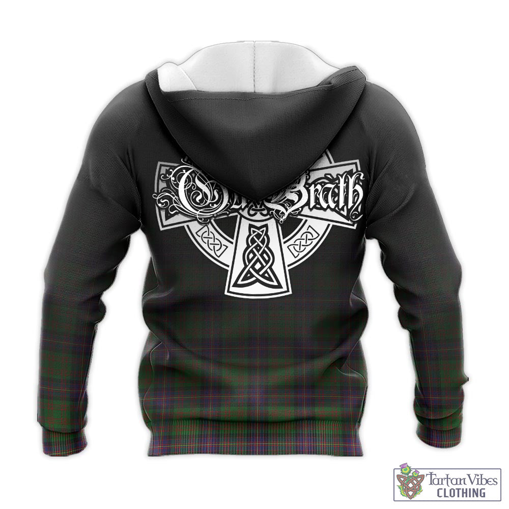 Tartan Vibes Clothing Cochrane Tartan Knitted Hoodie Featuring Alba Gu Brath Family Crest Celtic Inspired