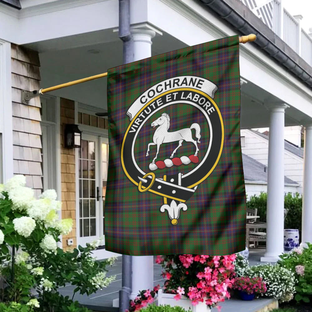 Cochrane Tartan Flag with Family Crest - Tartan Vibes Clothing