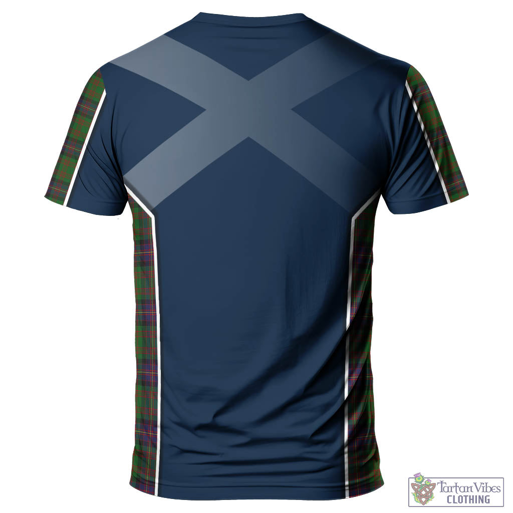 Tartan Vibes Clothing Cochrane Tartan T-Shirt with Family Crest and Scottish Thistle Vibes Sport Style