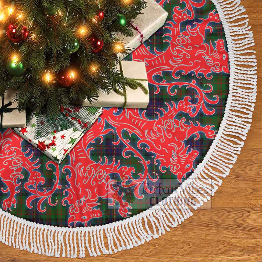 Tartan Vibes Clothing Cochrane Tartan Christmas Tree Skirt Lion Rampant Style