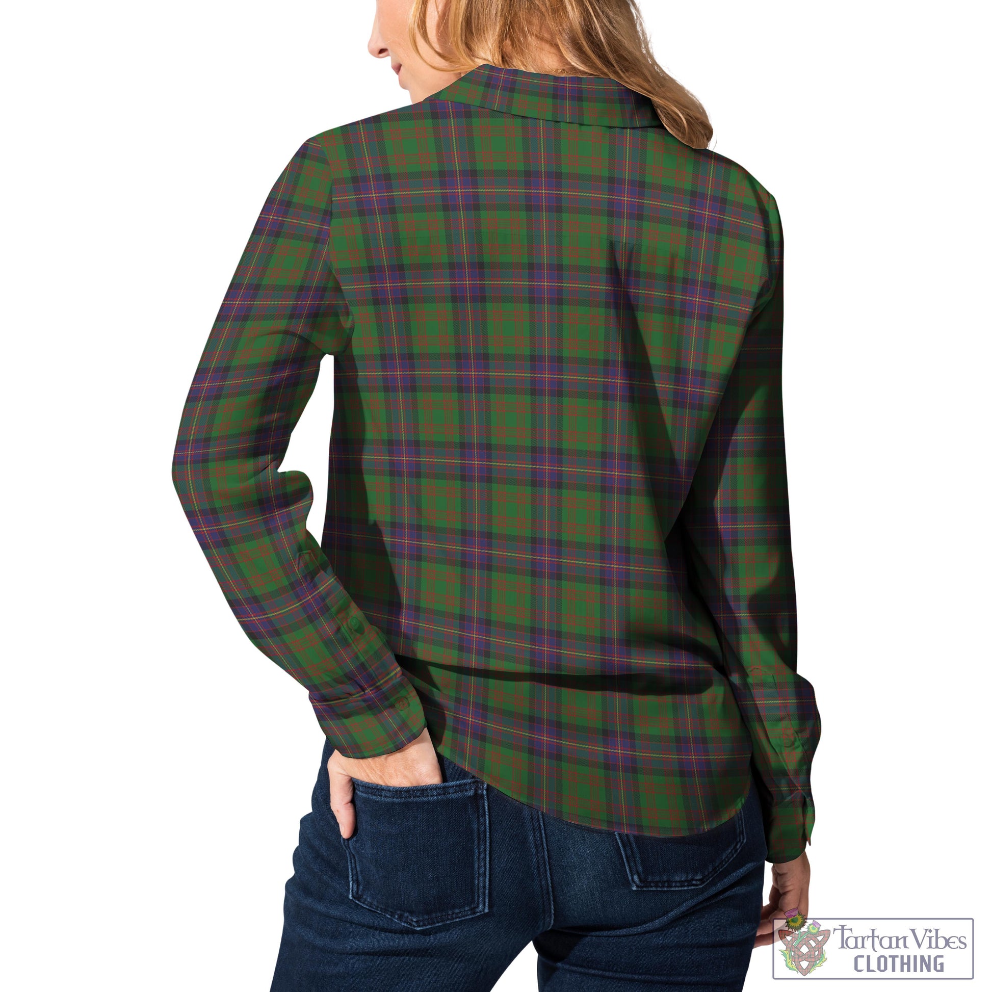 Tartan Vibes Clothing Cochrane Tartan Womens Casual Shirt with Family Crest