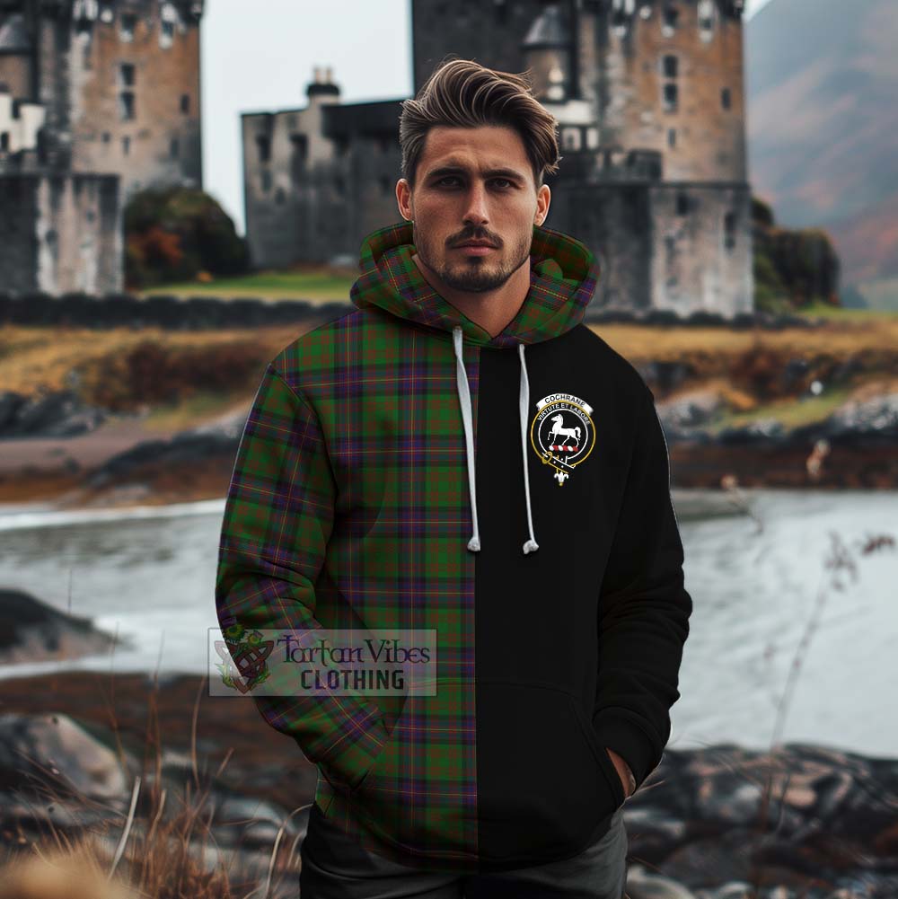 Tartan Vibes Clothing Cochrane Tartan Cotton Hoodie with Family Crest and Half Of Me Style