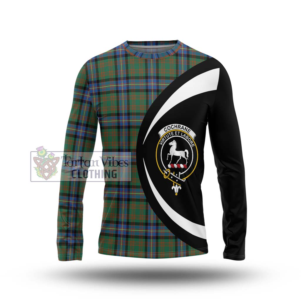 Cochrane Ancient Tartan Long Sleeve T-Shirt with Family Crest Circle Style Unisex - Tartan Vibes Clothing