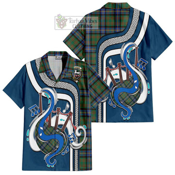 Cochrane Ancient Tartan Short Sleeve Button Shirt with Epic Bagpipe Style