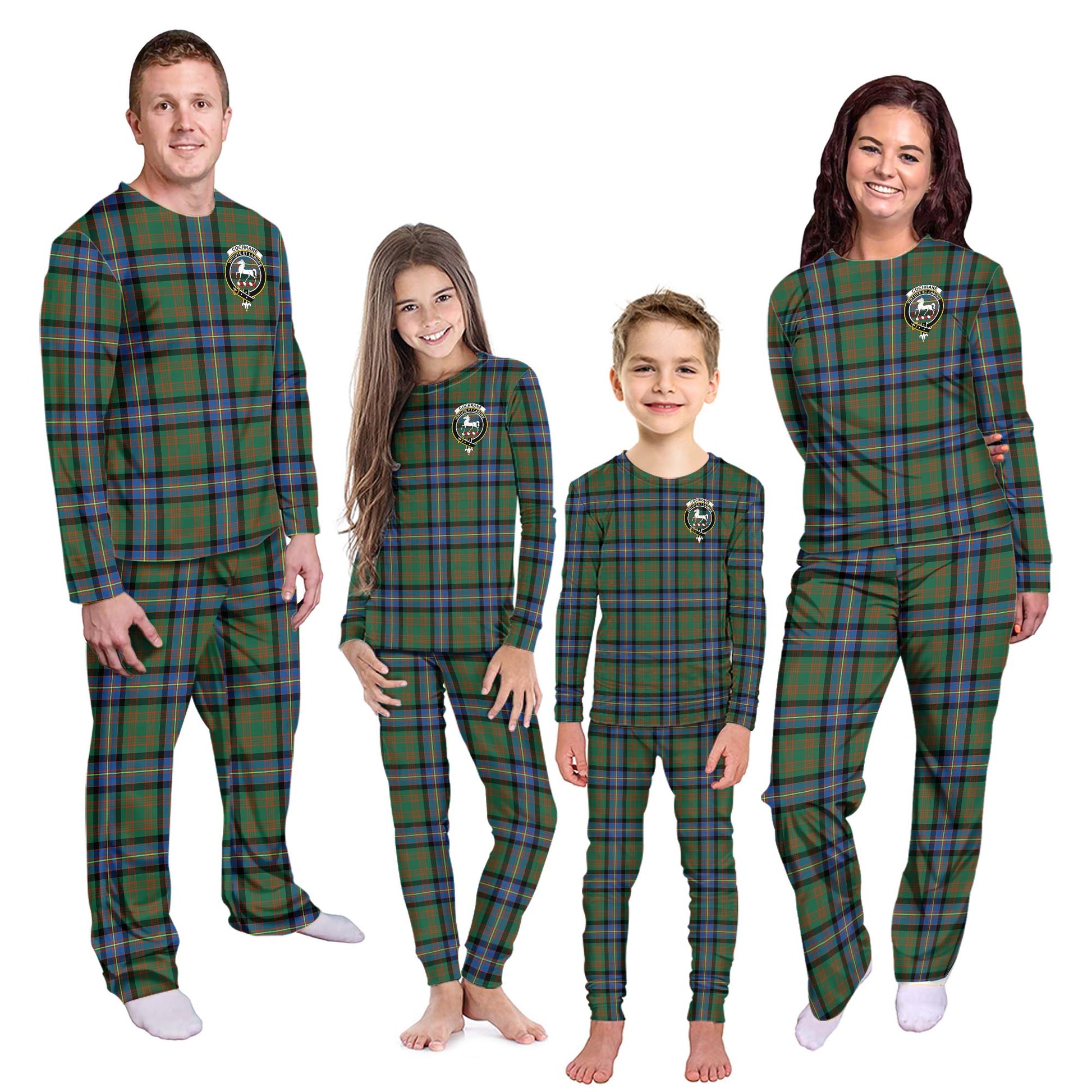 Cochrane Ancient Tartan Pajamas Family Set with Family Crest Kid - Tartan Vibes Clothing