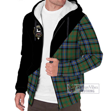 Cochrane Ancient Tartan Sherpa Hoodie with Family Crest and Military Logo Style