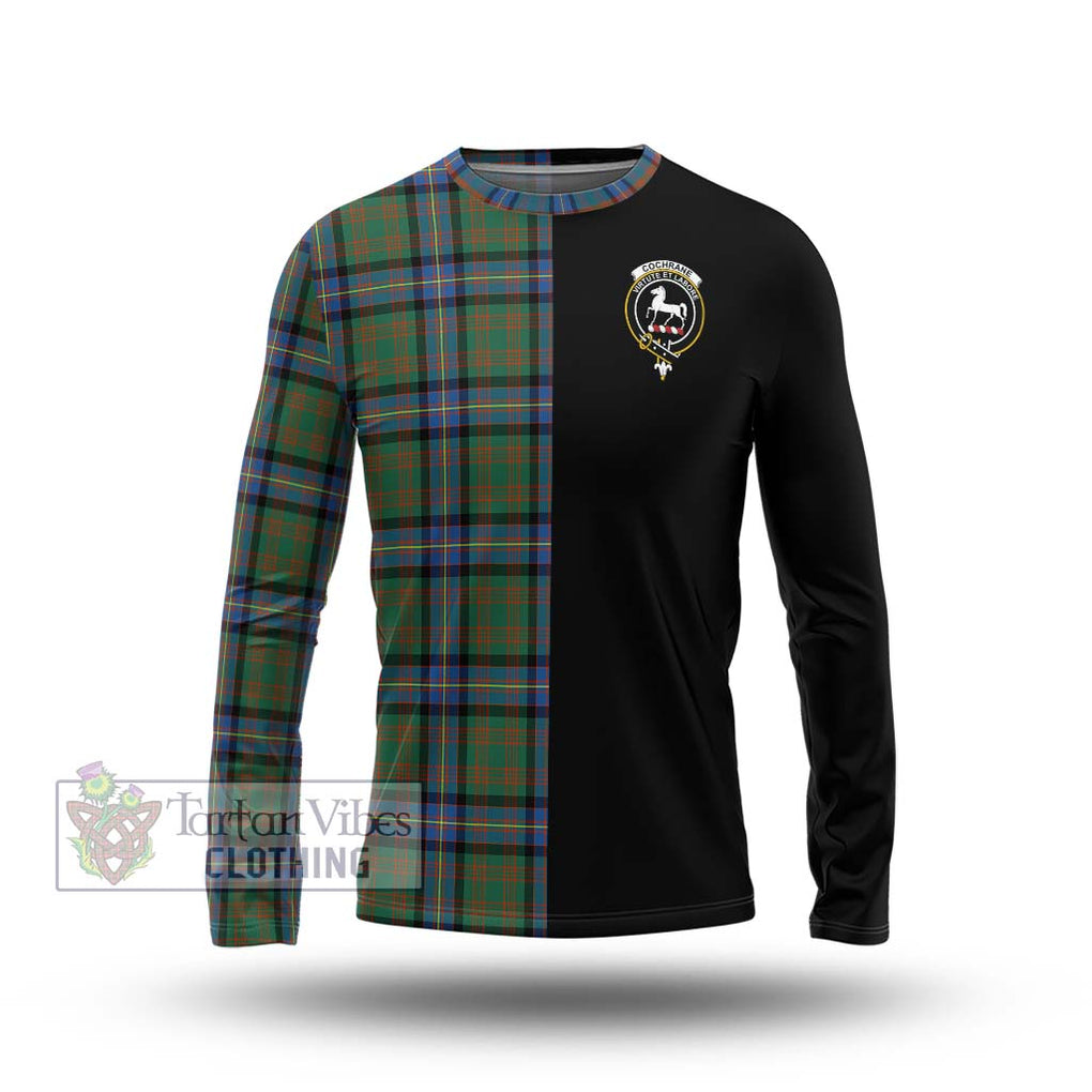 Cochrane Ancient Tartan Long Sleeve T-Shirt with Family Crest and Half Of Me Style Unisex - Tartanvibesclothing Shop