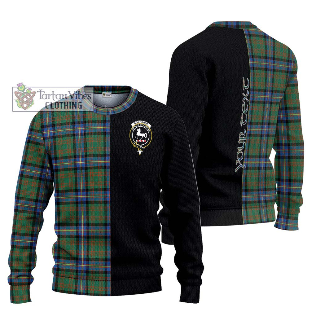 Cochrane Ancient Tartan Knitted Sweater with Family Crest and Half Of Me Style Unisex - Tartanvibesclothing Shop