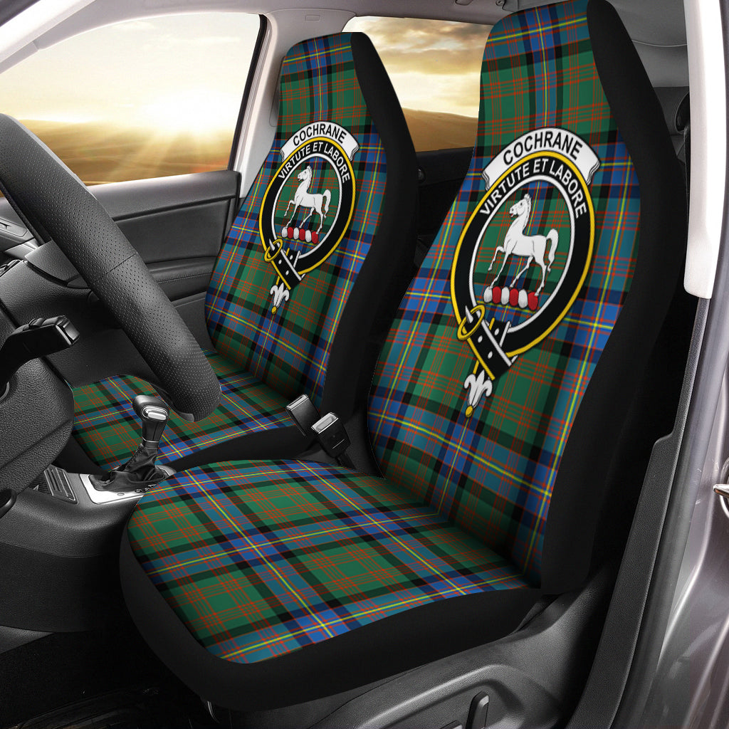 Cochrane Ancient Tartan Car Seat Cover with Family Crest One Size - Tartanvibesclothing