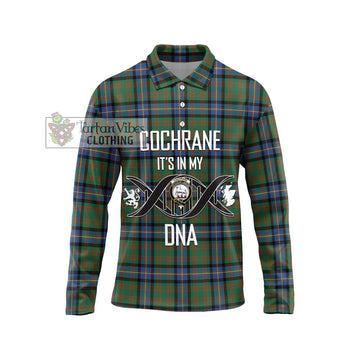 Cochrane Ancient Tartan Long Sleeve Polo Shirt with Family Crest DNA In Me Style