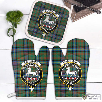 Cochrane Ancient Tartan Combo Oven Mitt & Pot-Holder with Family Crest