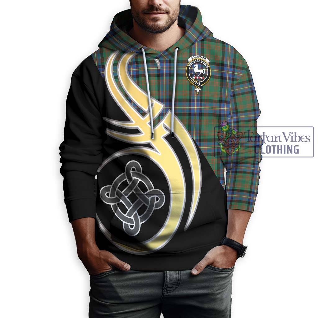 Cochrane Ancient Tartan Hoodie with Family Crest and Celtic Symbol Style Zip Hoodie - Tartan Vibes Clothing