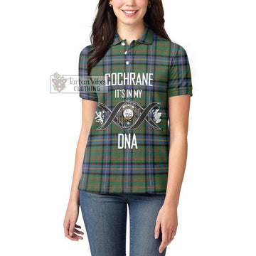 Cochrane Ancient Tartan Women's Polo Shirt with Family Crest DNA In Me Style