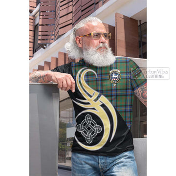 Cochrane Ancient Tartan Cotton T-shirt with Family Crest and Celtic Symbol Style