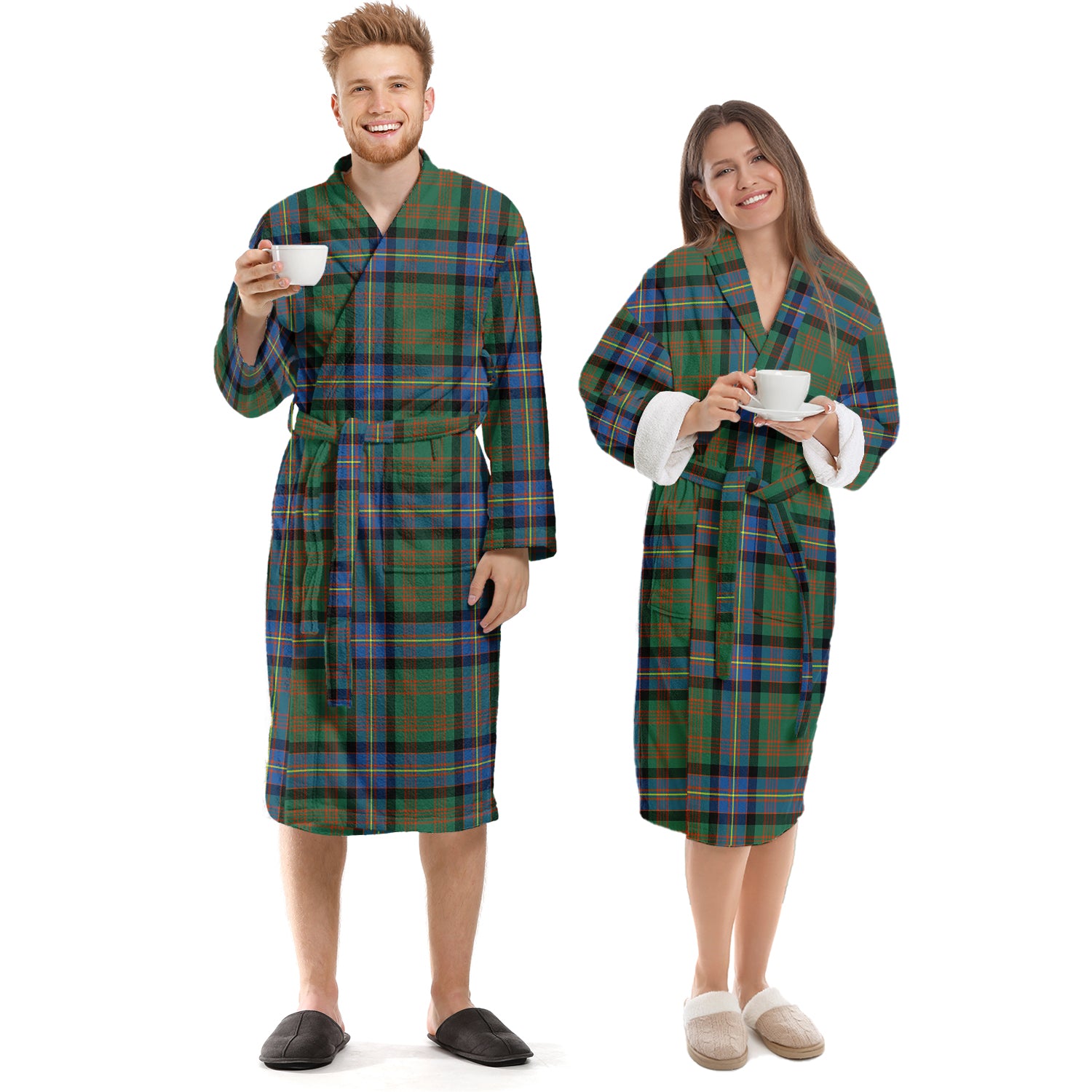 Cochrane Ancient Tartan Bathrobe Unisex S - Tartan Vibes Clothing