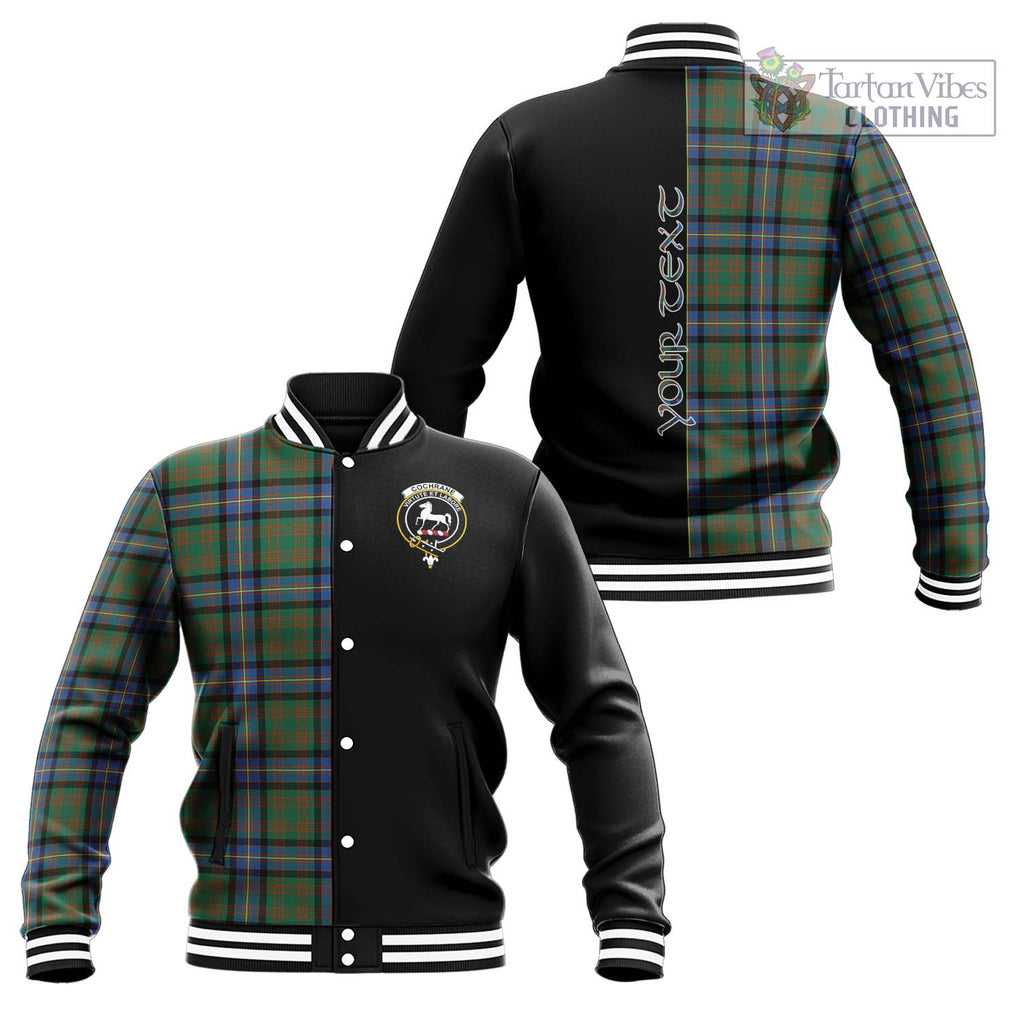 Cochrane Ancient Tartan Baseball Jacket with Family Crest and Half Of Me Style Unisex - Tartanvibesclothing Shop