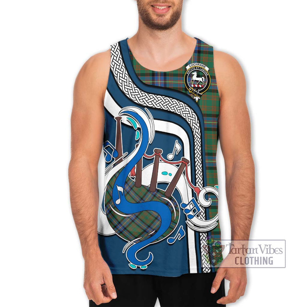 Cochrane Ancient Tartan Men's Tank Top with Epic Bagpipe Style Men - Tartanvibesclothing Shop