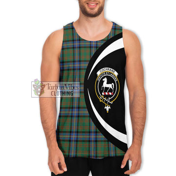 Cochrane Ancient Tartan Men's Tank Top with Family Crest Circle Style