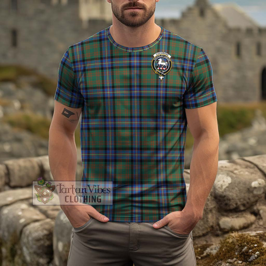 Cochrane Ancient Tartan Cotton T-Shirt with Family Crest Men's Shirt - Tartanvibesclothing Shop