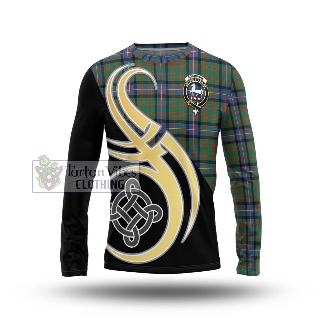 Cochrane Ancient Tartan Long Sleeve T-Shirt with Family Crest and Celtic Symbol Style Unisex - Tartan Vibes Clothing