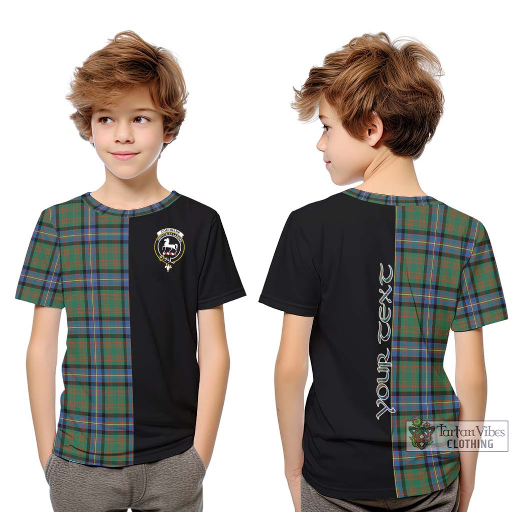 Cochrane Ancient Tartan Kid T-Shirt with Family Crest and Half Of Me Style Youth XL Size14 - Tartanvibesclothing Shop