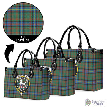 Cochrane Ancient Tartan Luxury Leather Handbags with Family Crest