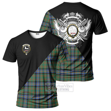 Cochrane Ancient Tartan T-Shirt with Family Crest and Military Logo Style