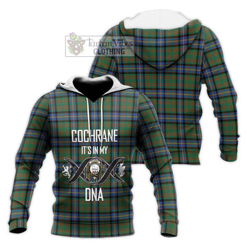 Cochrane Ancient Tartan Knitted Hoodie with Family Crest DNA In Me Style