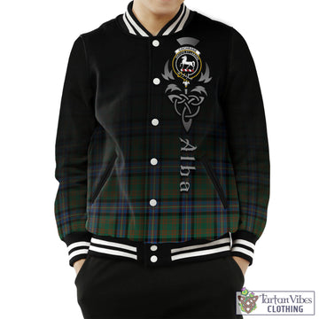 Cochrane Ancient Tartan Baseball Jacket Featuring Alba Gu Brath Family Crest Celtic Inspired