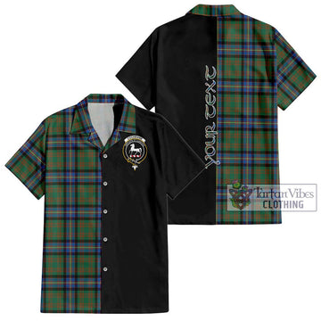 Cochrane Ancient Tartan Short Sleeve Button Shirt with Family Crest and Half Of Me Style