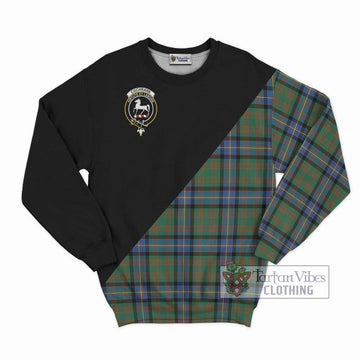 Cochrane Ancient Tartan Sweatshirt with Family Crest and Military Logo Style