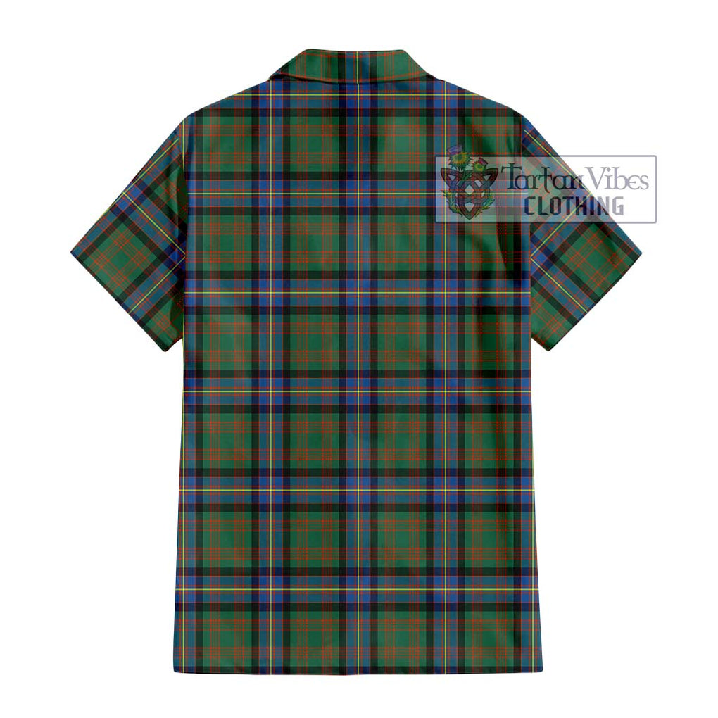 Cochrane Ancient Tartan Short Sleeve Button Shirt with Family Crest DNA In Me Style - Tartanvibesclothing Shop